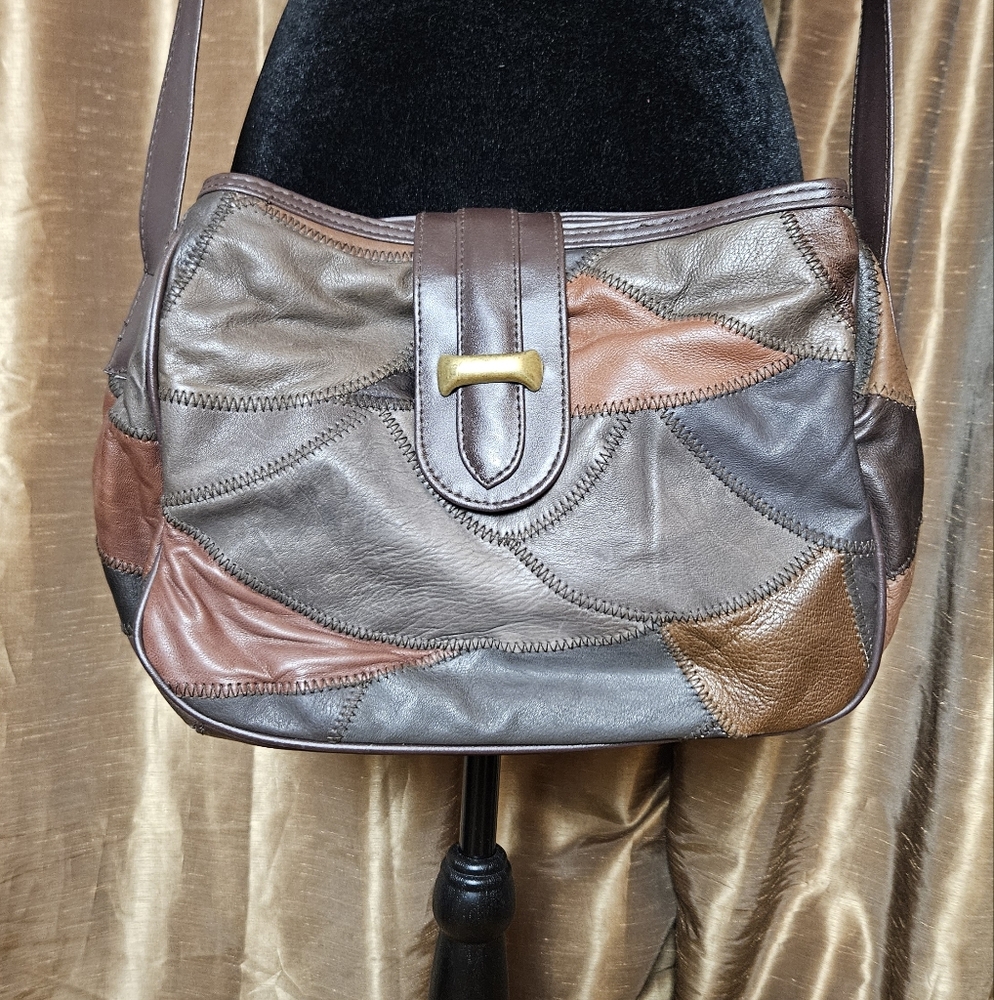 Patchwork Leather Bag Vintage - image 5